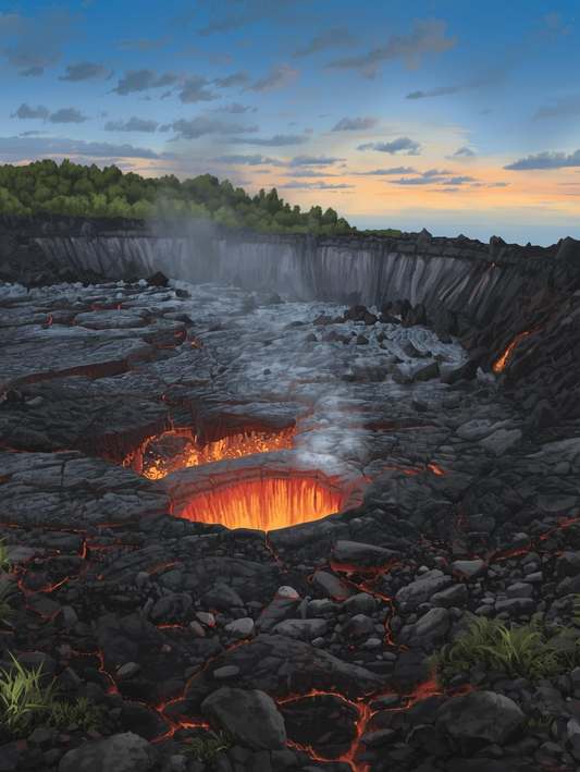 Hawai‘i Volcanoes National Park (Hawaii) – Tropical Volcano Escape Paint-by-Number