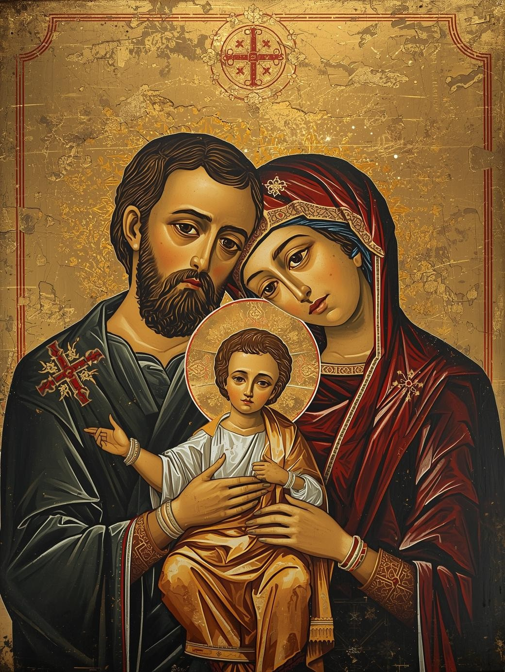 Holy Family of Light – Peaceful Icon Artwork Paint by Number