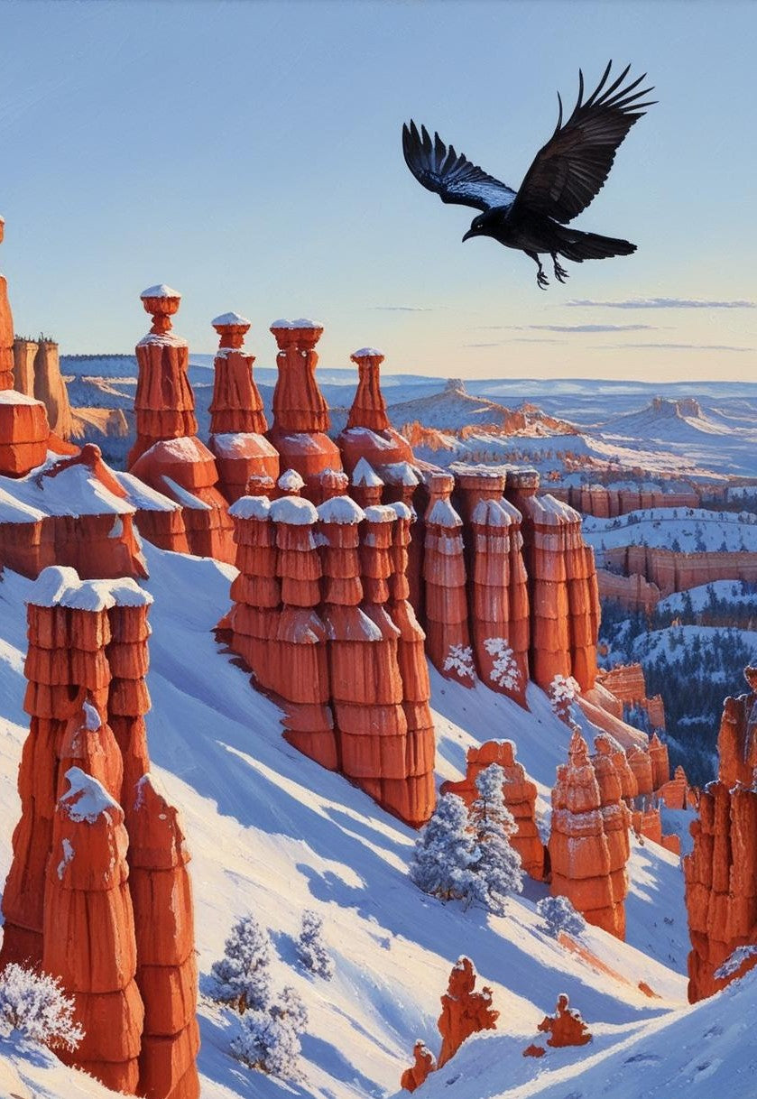 Paint by Number Bryce Canyon National Park (Utah) – Hoodoos in Winter