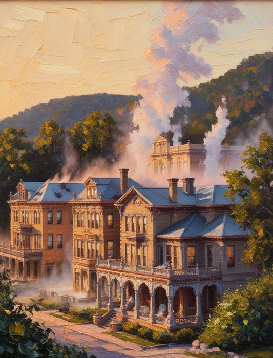 Paint by Number Hot Springs National Park (Arkansas) he Historic Bathhouse Row