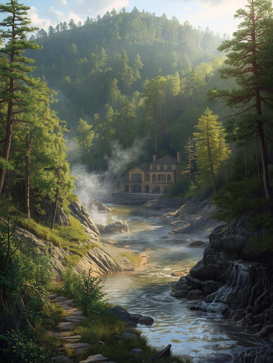 Hot Springs National Park (Arkansas) – Thermal Springs Paint by Number