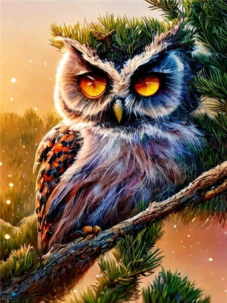 Hunting Owl Diamond Painting