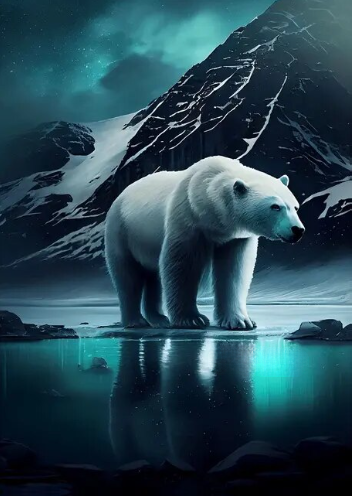 Paint By Number Icy Wilderness Polar Bear