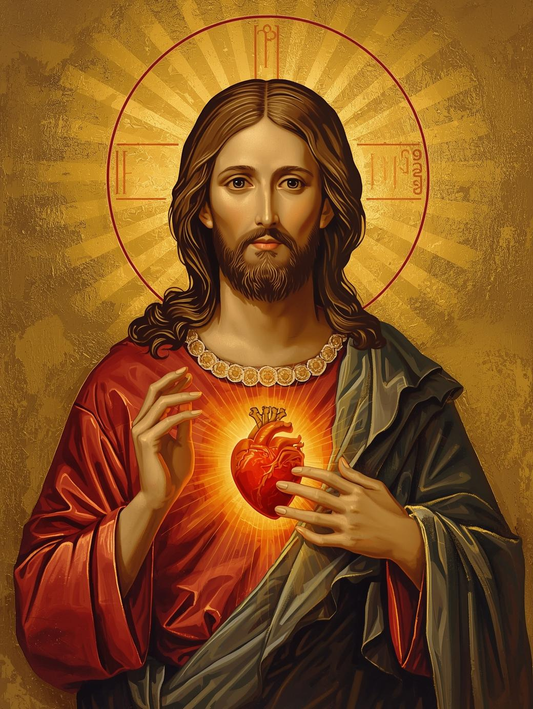 Jesus Sacred Heart Icon Paint by Number