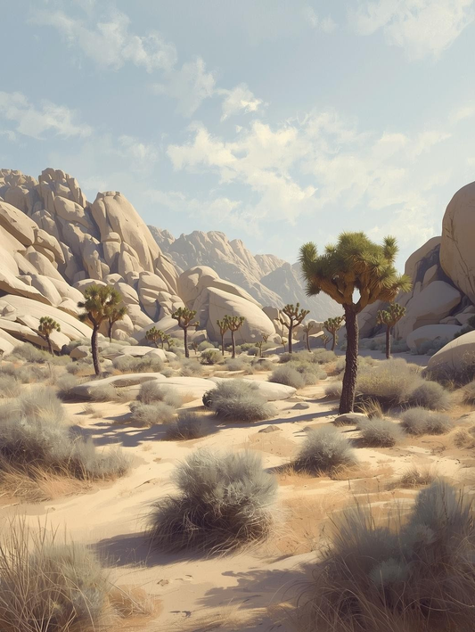 Joshua Tree National Park (California) – Desert Landscape Paint by Number