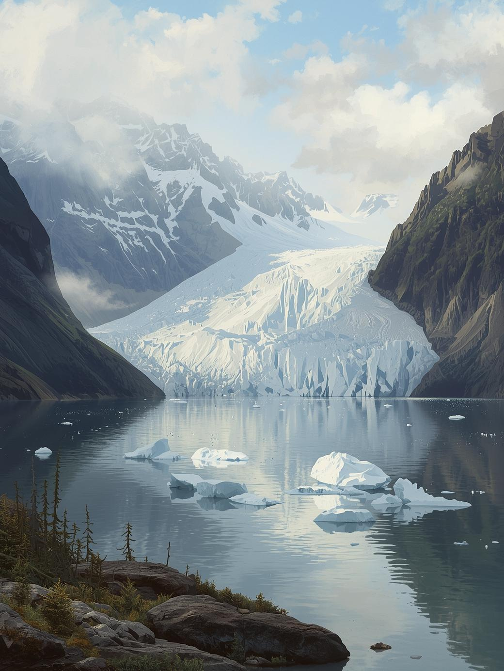 Kenai Fjords National Park (Alaska) Beautiful Paint by Number