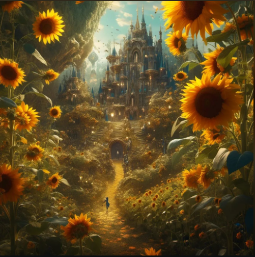 Paint By Number Magical Sunflower Meadow Fairyland