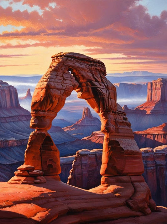 Paint by Number Canyonlands National Park (Utah) – – Mesa Arch at Sunrise