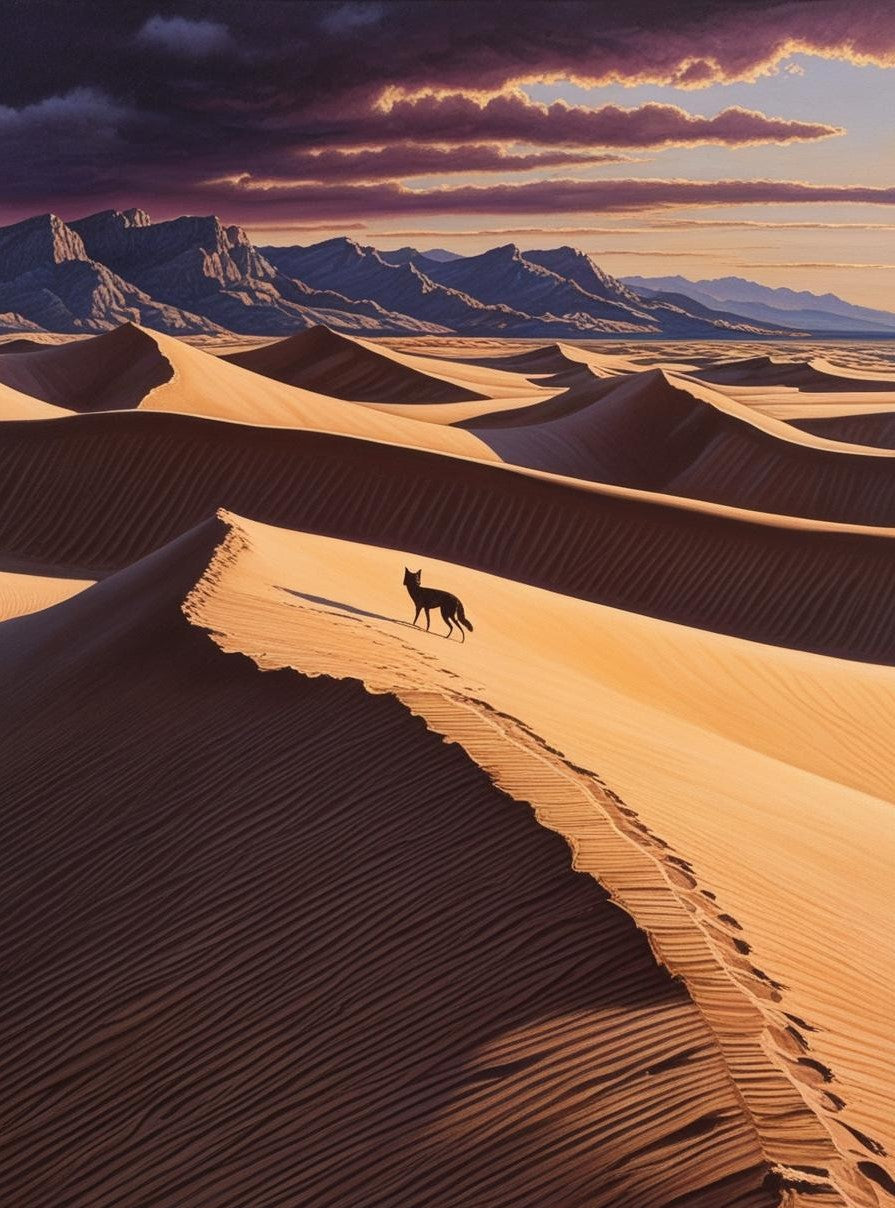 Paint by Number Death Valley National Park (California and Nevada) – Mesquite Flat Sand Dunes at Sunset