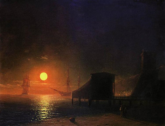 Paint By Number Moonlight in Feodosia - Ivan Aivazovsky