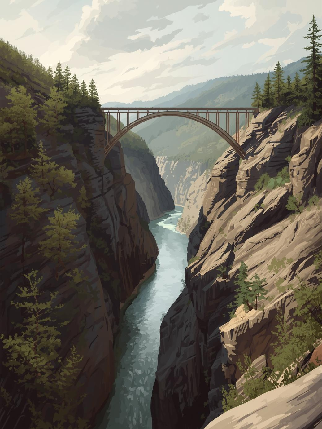 New River Gorge National Park (West Virginia) Paint by Number
