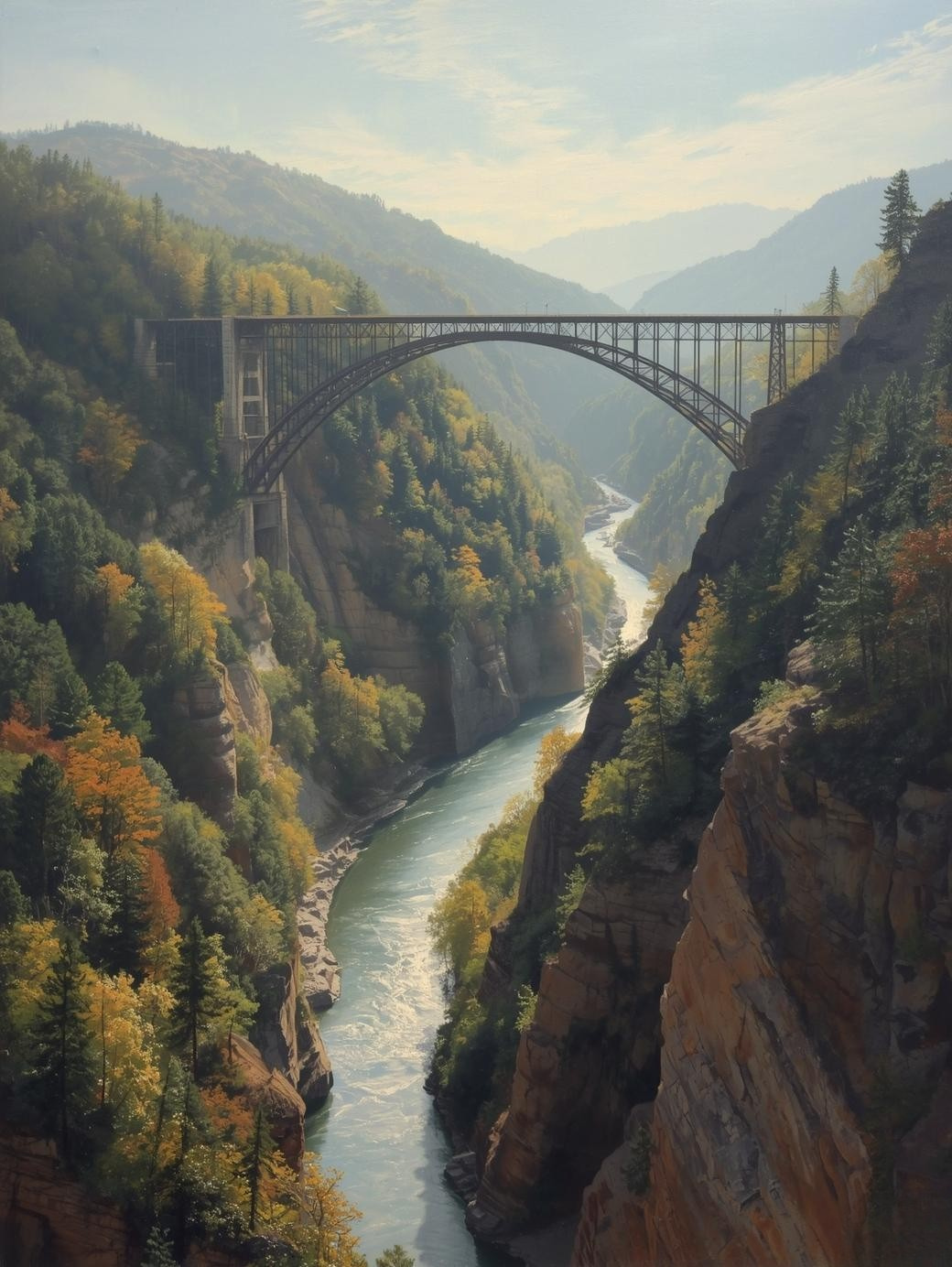 New River Gorge National Park (West Virginia) Bridge Paint by Number