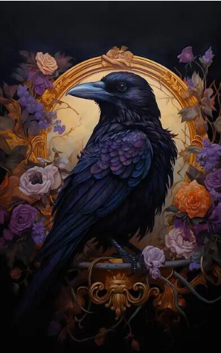 Nightfall Melody Crow Paint by Number