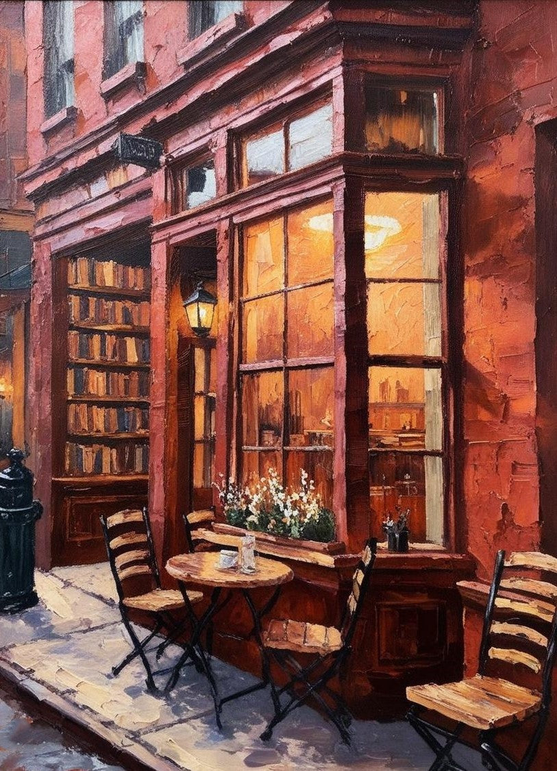 Paint By Number Old Bookstore and Coffee Nook