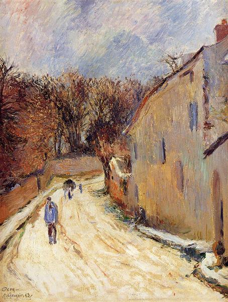 Paint By Number Osny, rue de Pontoise, Winter - Paul Gauguin