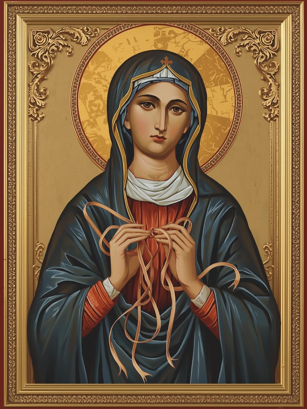 Blessed Mother Undoer of Knots – Sacred Assistance Icon Paint by Number
