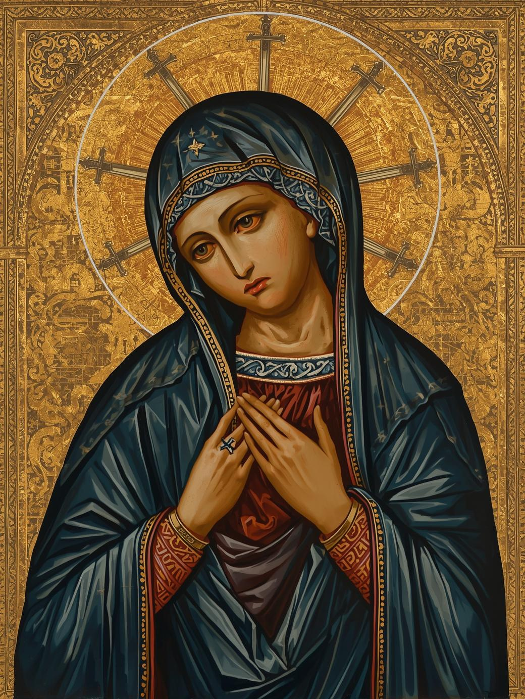 Our Lady of Sorrows Icon Paint by Number