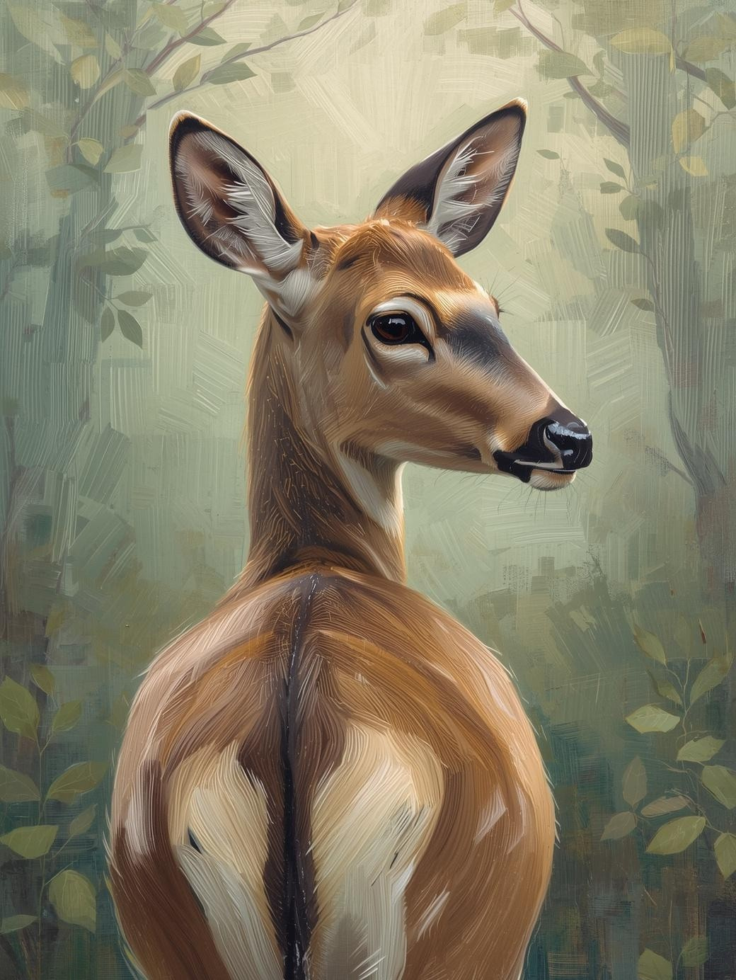 Paint By Number Graceful Deer Portrait – Stunning Nature Wall Art Kit