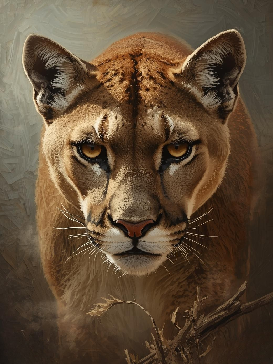 Paint By Number Lone Mountain Lion – Stunning Wildlife Art Kit