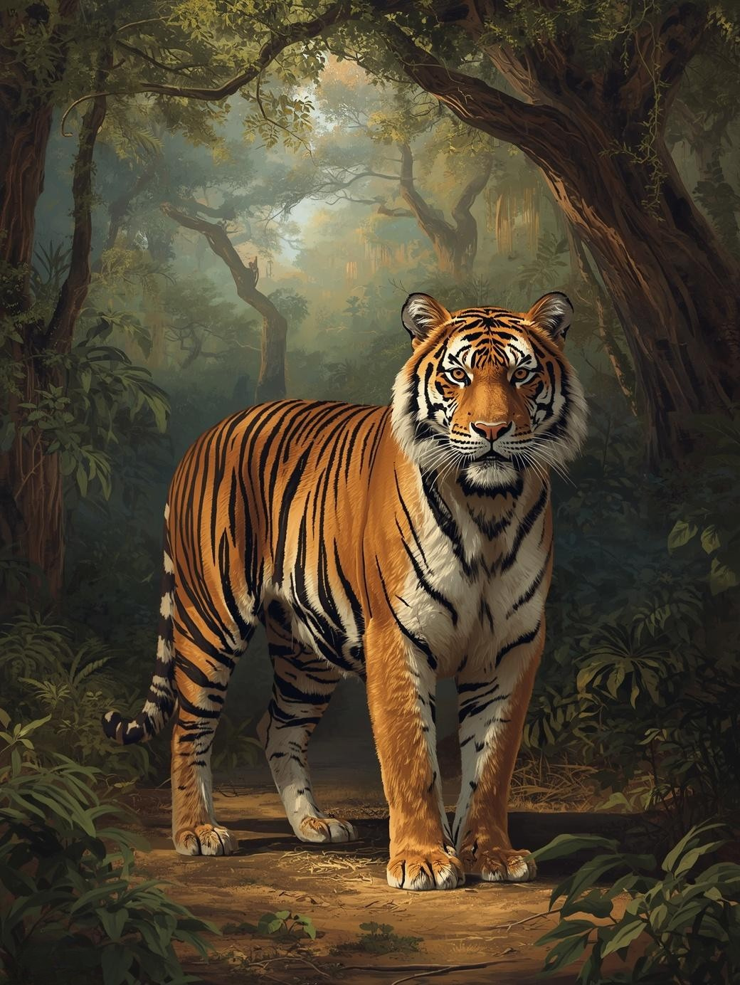 Paint By Number Majestic Tiger Portrait – Bold Wildlife Wall Art Kit