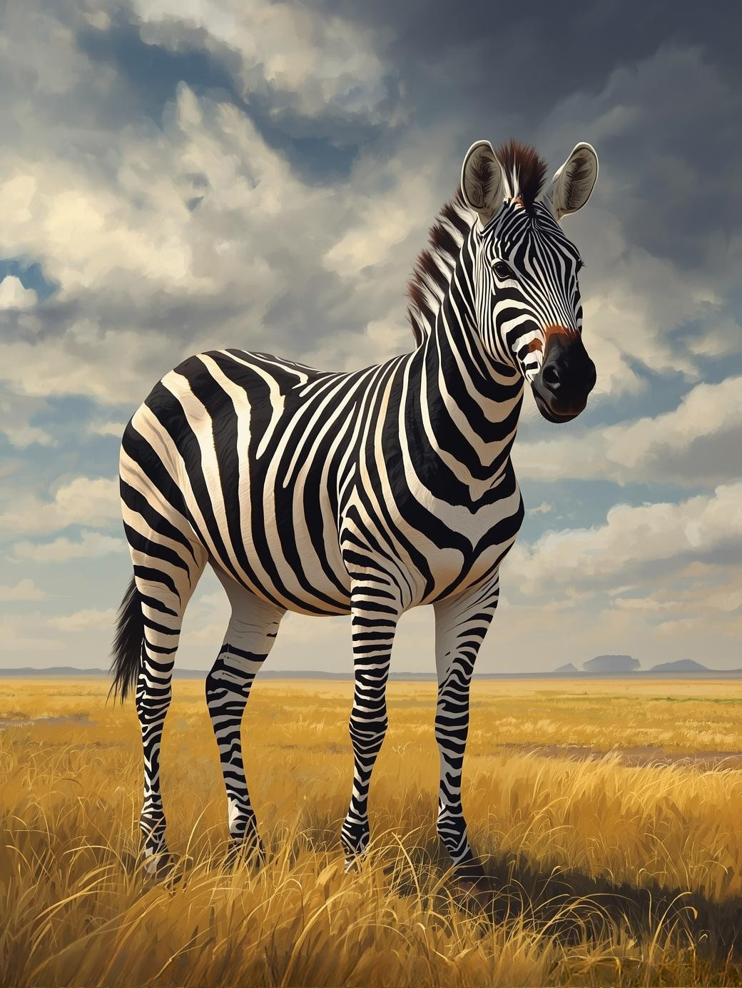 Paint By Number Majestic Zebra in Savanna – Stunning Wildlife Art Kit