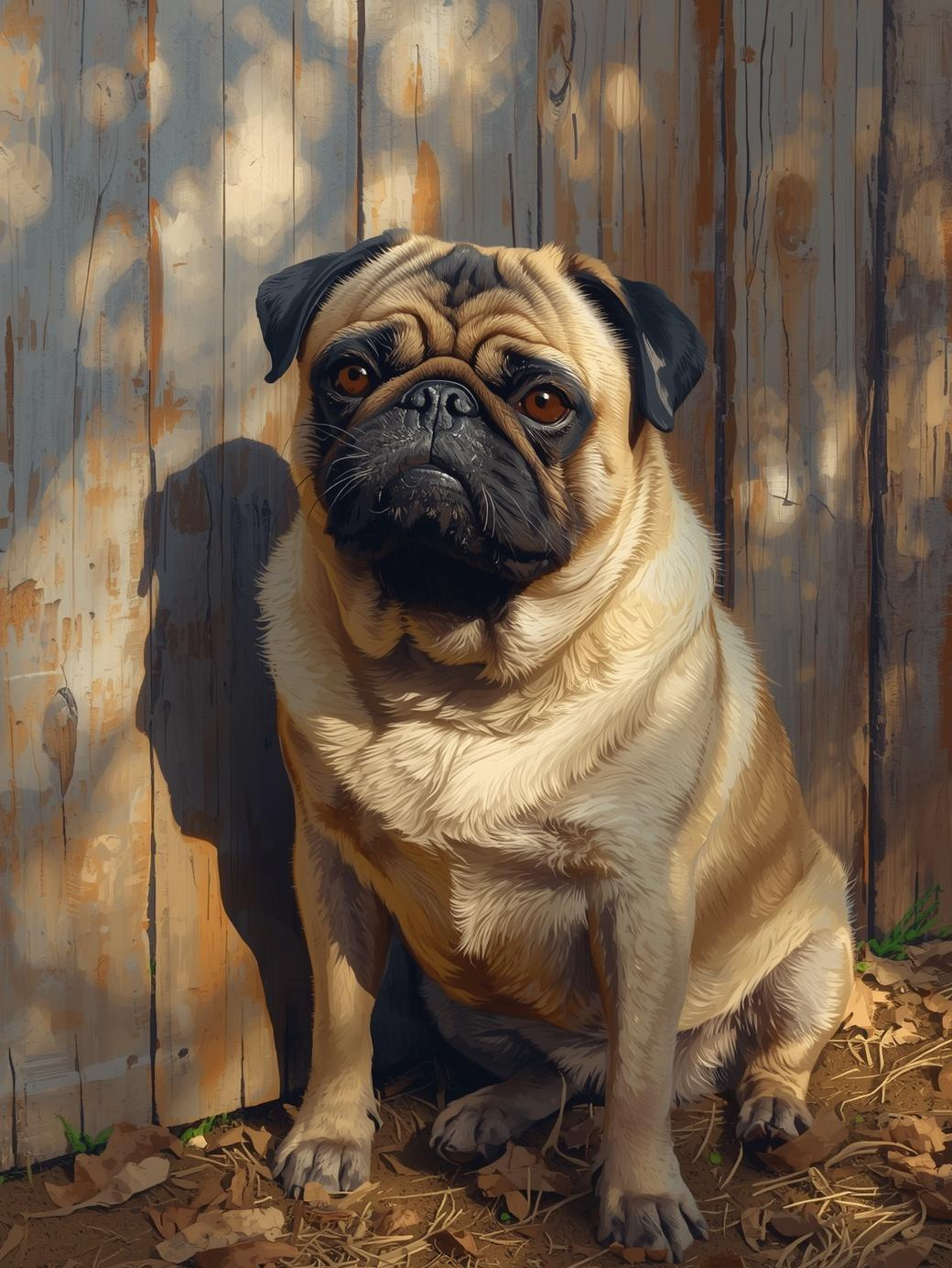 Paint By Number Playful Bulldog Puppy in Cozy Setting – Canvas Paint by Number Kit