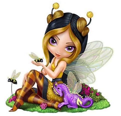 Paint by Number Bumble Fairy