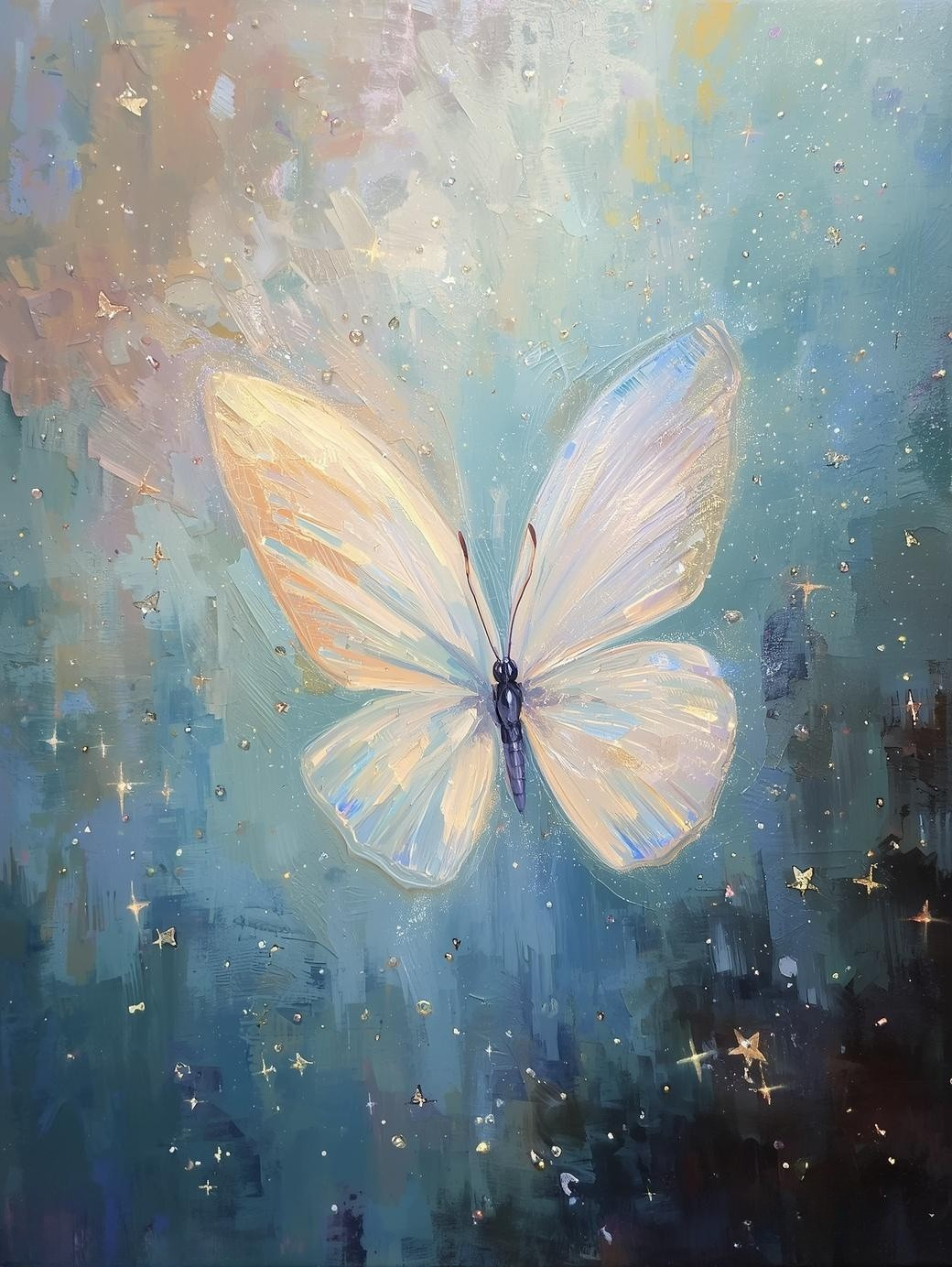 Paint By Number Magical Glowing Butterfly – Fantasy Canvas Painting Kit for Adults, Enchanted Garden Glow, DIY Wildlife Art