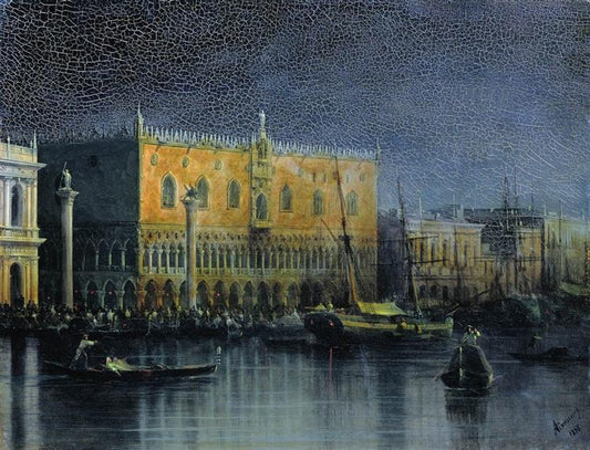 Paint By Number Palace Rains in Venice by Moonlight - Ivan Aivazovsky