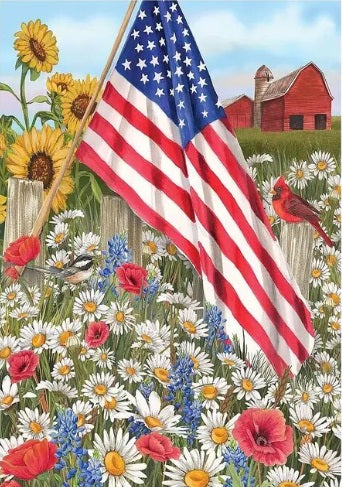 Paint By Number Patriotic Petals