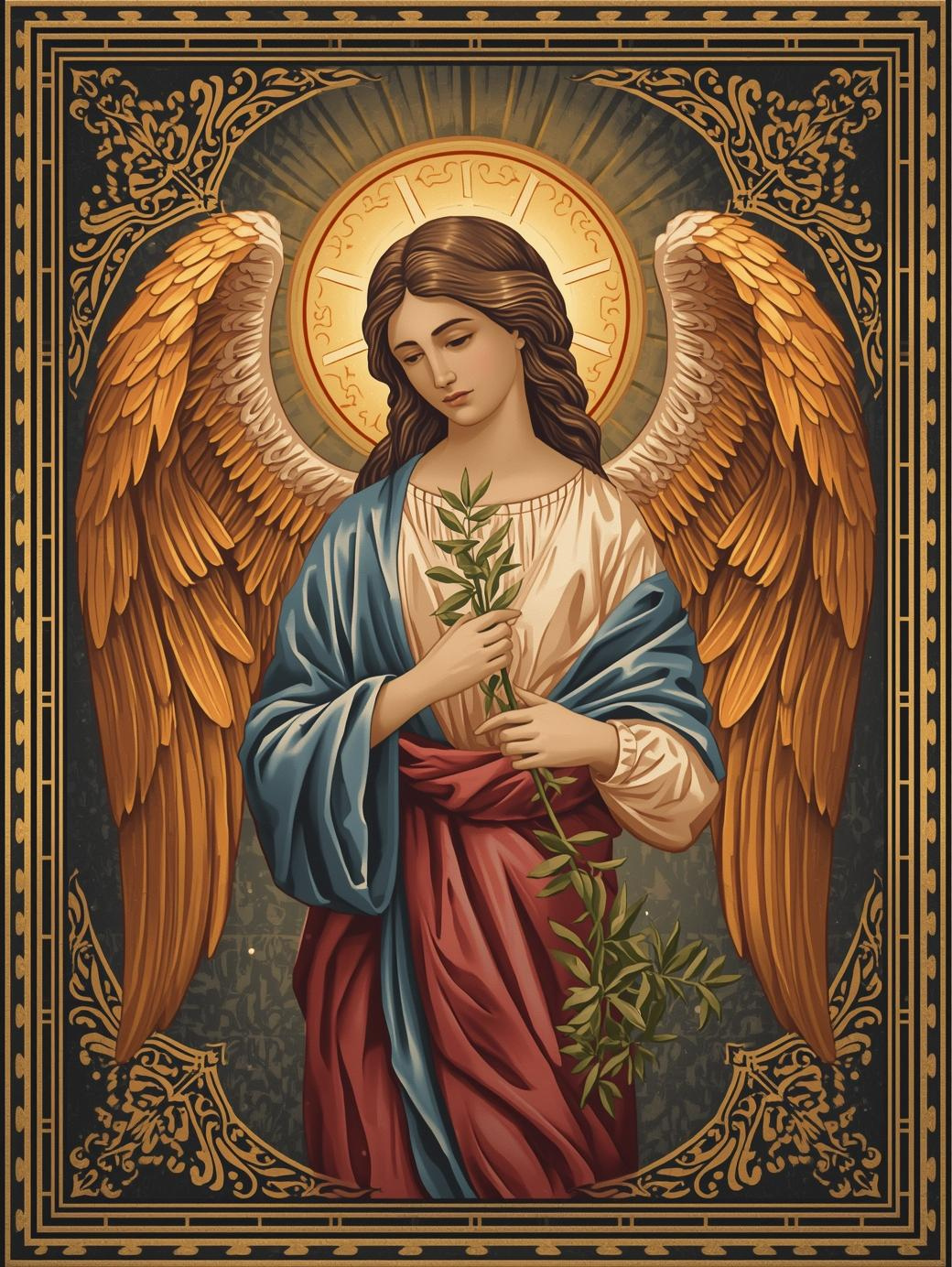 Peace-Bringer Angel Icon Paint by Number