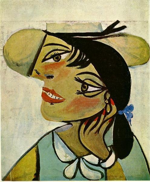 Portrait of woman in d`hermine pass Pablo Picasso