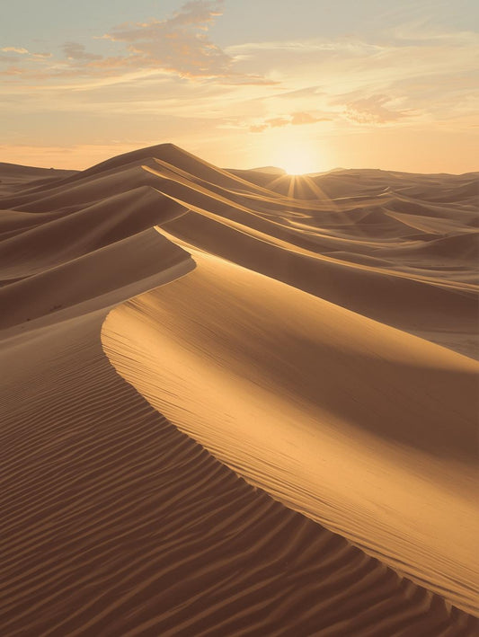Paint by Number Desert Dunes with Long Soft Shadows – DIY Paint by Number Kit