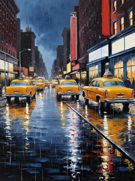 Paint By Number Rainy Night in New York City