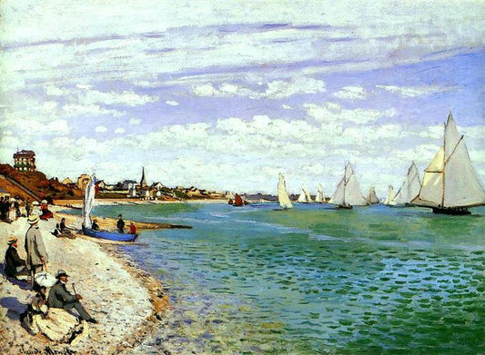 Paint By Number Regatta at Sainte-Adresse by Claude Monet