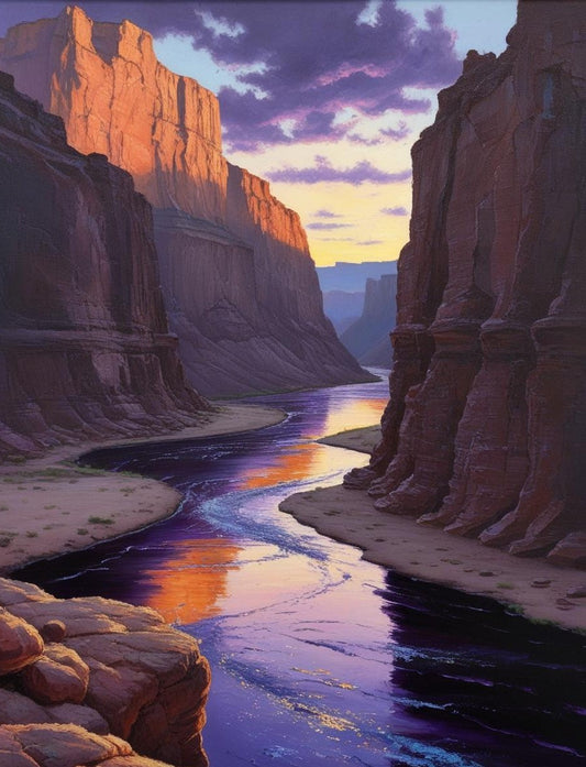 Paint by Number Big Bend National Park (Texas) – Rio Grande at Twilight