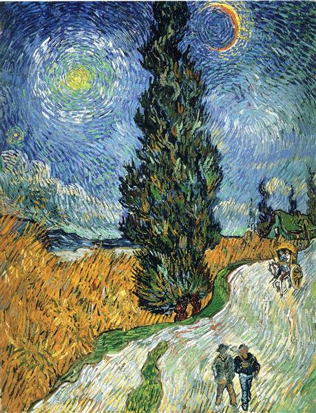 Road with Cypresses - Vincent van Gogh Paint by Number