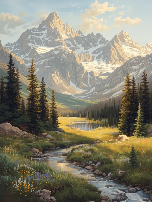 Rocky Mountain National Park (Colorado) Paint by Number Rocky Mountains