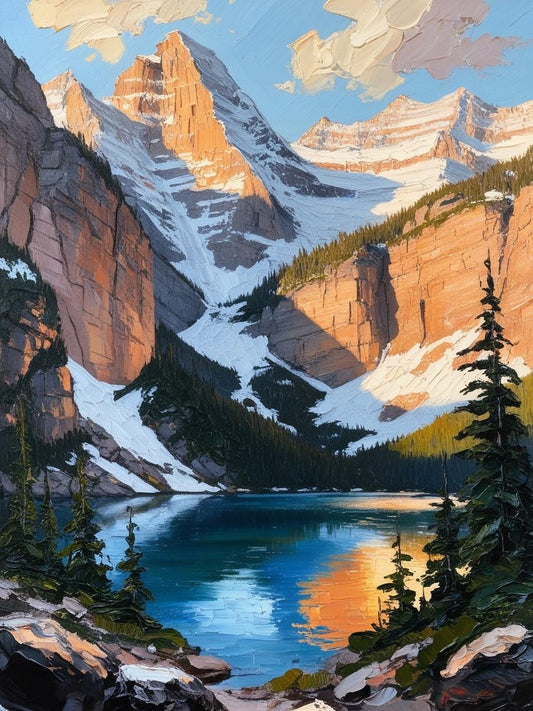 Paint by Number Rocky Mountain National Park (Colorado) –  Alpine Lakes