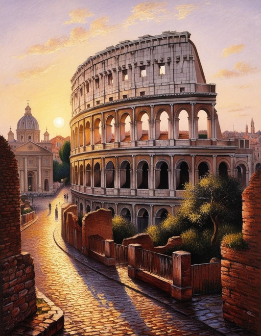 Paint By Number Iconic Views of Rome's Colosseum