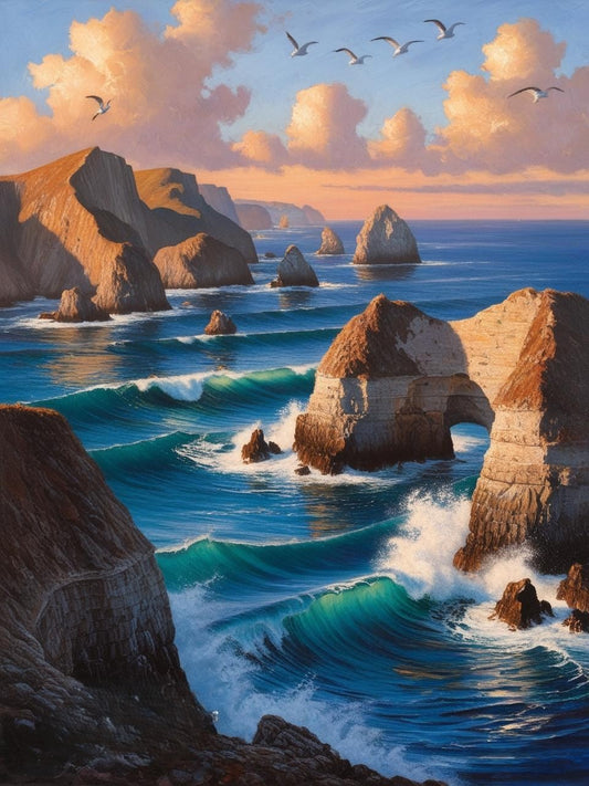 Paint by Number Channel Islands National Park (California) – Rugged Cliffs and Sea Caves