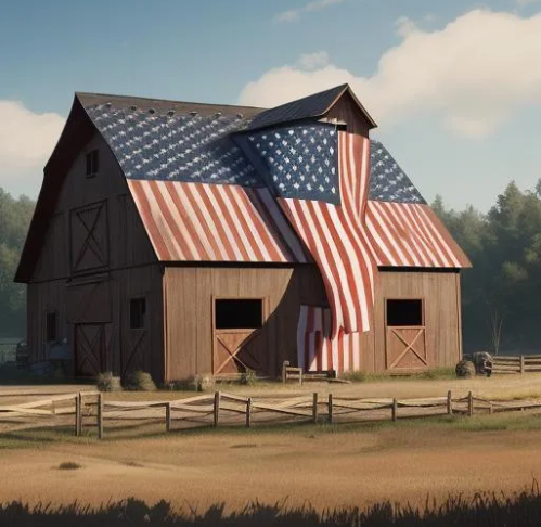 Paint By Number Rural America Patriotic Farmer