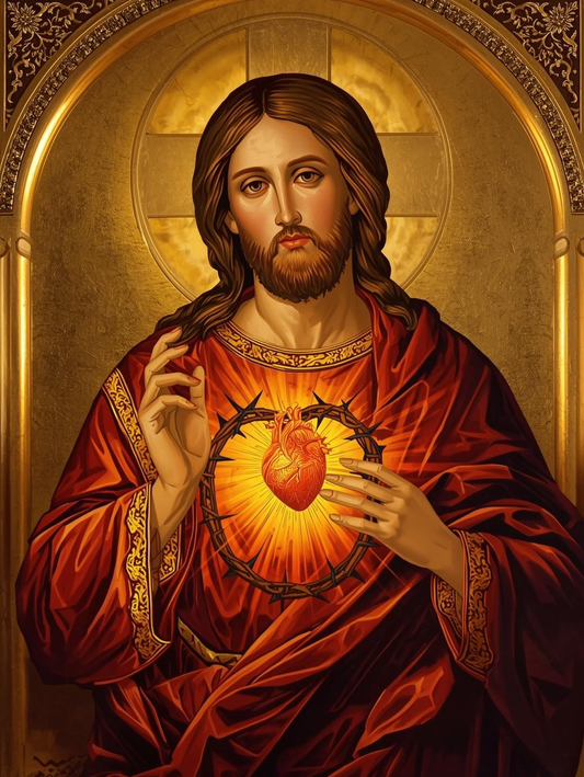 Sacred Heart of Jesus Icon Paint by Number