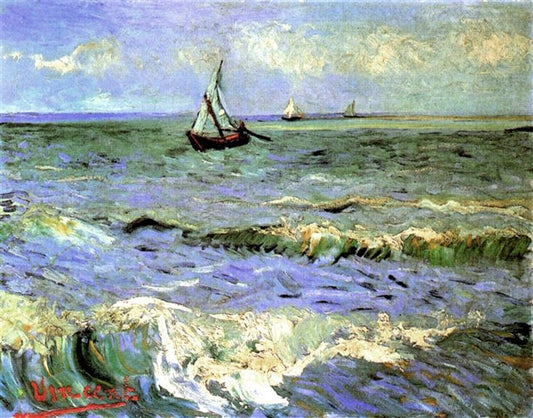Seascape at Saintes-Maries  Vincent Van Gogh Paint by Number