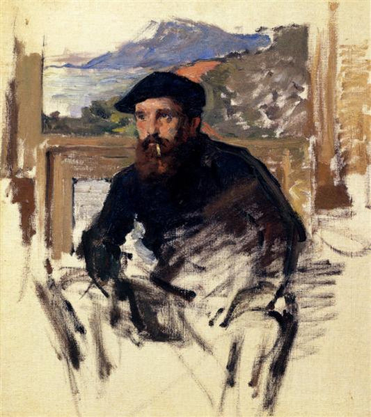 Paint By Number Self Portrait in his Atelier - Claude Monet