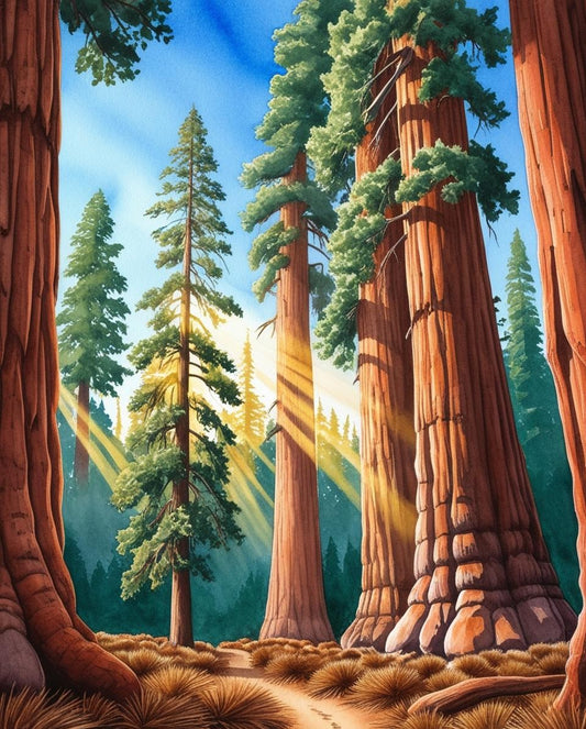 Paint by Number Sequoia National Park (California) Giant Trees of Sequoia National Park