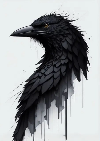 Shadowed Majesty Crow Paint by Number