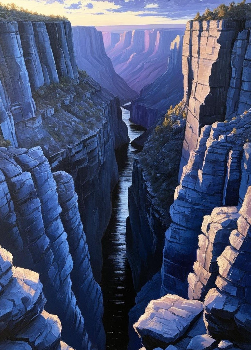 Paint by Number Gunnison National Park (Colorado) – Sheer Cliffs at Twilight Black Canyon