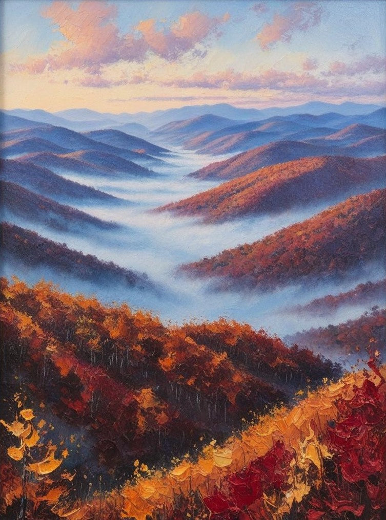 Paint by Number Shenandoah National Park (Virginia) Blue Ridge Mountains in Autumn