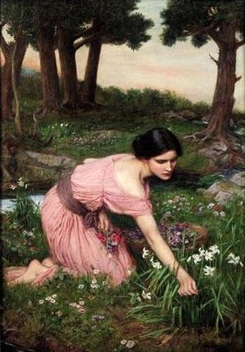 Paint by Number Spring Spreads One Green Lap of Flowers - John William Waterhouse